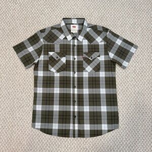 Levi's Green and White Casual Button Down Shirt